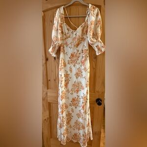 Puff Sleeve Floral Maxi Dress